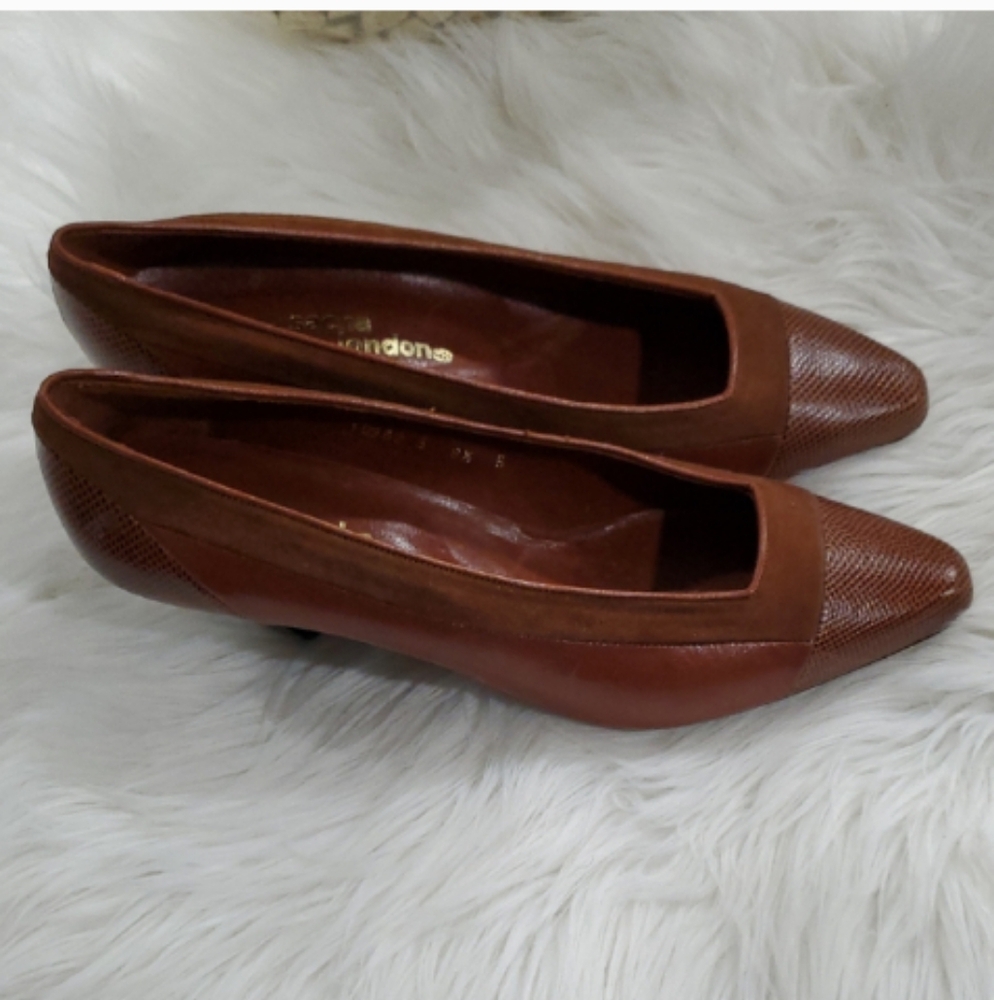 Sacha London Brown Shoe  with Polished Leather Finish
